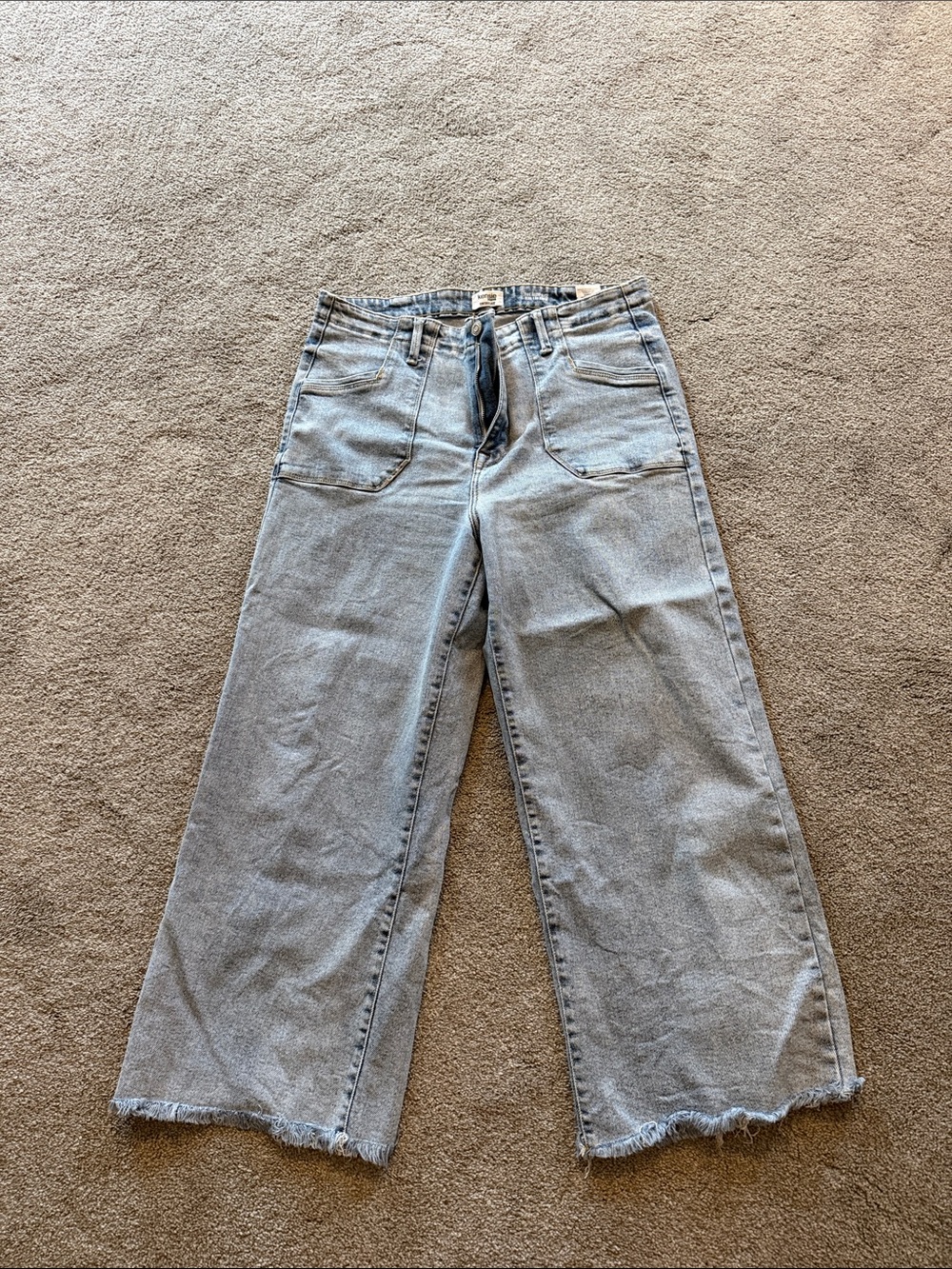Kensie Light Blue High-Rise Wide ankle Jeans size 12